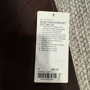 Lululemon wunder under smooth cover brown